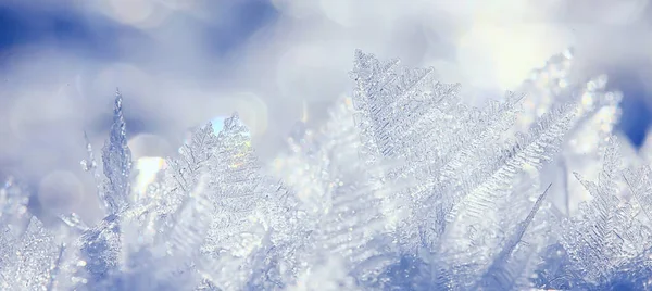 Abstract Winter Background Hoarfrost Frost Ice Snow Seasonal — Stock Photo, Image