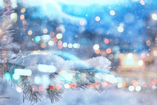 Абстрактний Зимовий Фон Боке Запалює Різдво — стокове фото
