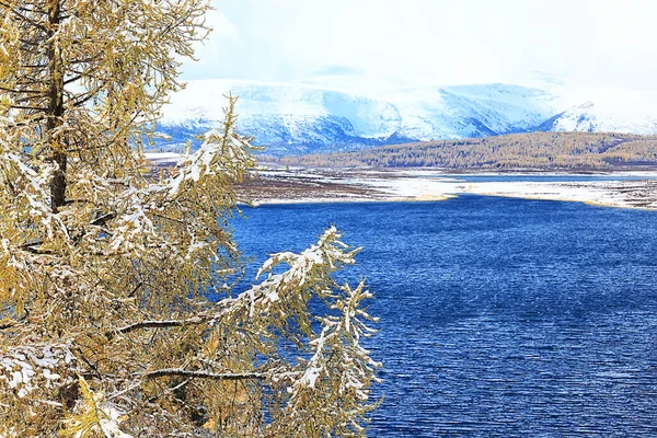 Góry Śnieg Altai Krajobraz Tło Śnieg Szczyt Widok — Zdjęcie stockowe