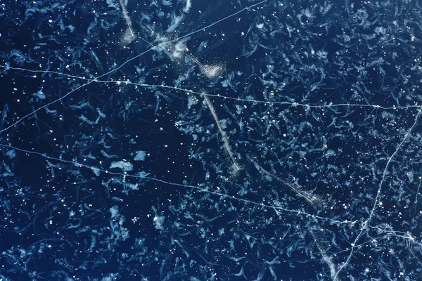 Textur Eis Draufsicht Risse Transparent Abstrakt Hintergrund Winter — Stockfoto