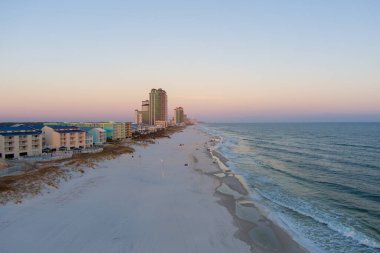 Orange Beach, Alabama Kasım 2021 'de gün batımında 