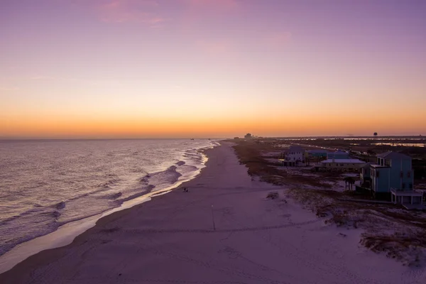 Помаранчевий Пляж Алабама Заході Сонця Листопаді 2021 Року — стокове фото
