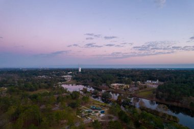 Mobile, Alabama 'daki Mobil Sanat ve Belediye Müzesi' nde (Langan) günbatımı 