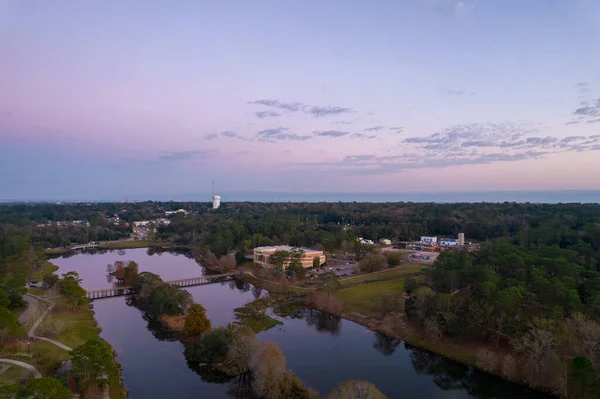 Sunset Mobile Museum Art Municipal Langan Park Mobile Alabama — 图库照片