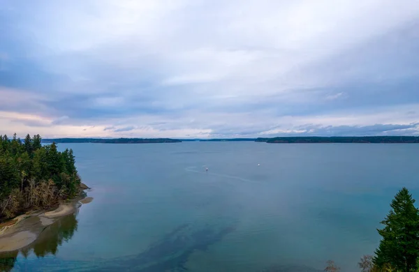 Tolmie Parque Estatal Frente Mar Olympia Washington Atardecer — Foto de Stock