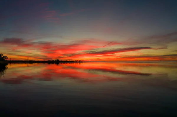 Móvel Cais Bay Crepúsculo Daphne Alabama — Fotografia de Stock