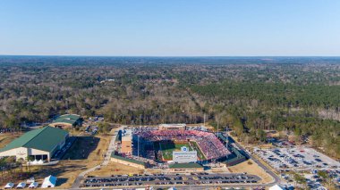 Şubat 2022 'de Hancock Whitney Stadyumu' ndaki son sınıf maçının hava görüntüsü.