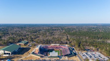 Şubat 2022 'de Hancock Whitney Stadyumu' ndaki son sınıf maçının hava görüntüsü.