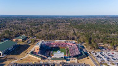 Şubat 2022 'de Hancock Whitney Stadyumu' ndaki son sınıf maçının hava görüntüsü.
