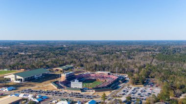 Şubat 2022 'de Hancock Whitney Stadyumu' ndaki son sınıf maçının hava görüntüsü.