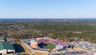 Şubat 2022 'de Hancock Whitney Stadyumu' ndaki son sınıf maçının hava görüntüsü.