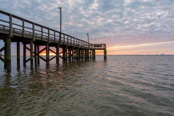Das Ostufer Der Mobile Bay Bei Sonnenuntergang Daphne Alabama Februar — Stockfoto