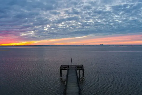 Східний Берег Мобіл Бей Під Час Заходу Сонця Дафні Алабама — стокове фото