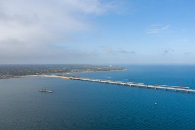 Pensacola, Florida rıhtımının 2022 Mart 'ındaki havadan görüntüsü.