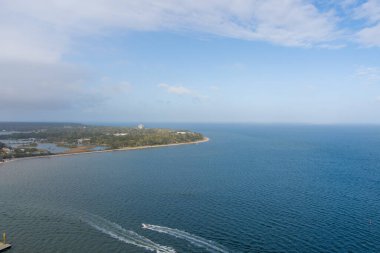 Pensacola, Florida rıhtımının 2022 Mart 'ındaki havadan görüntüsü.