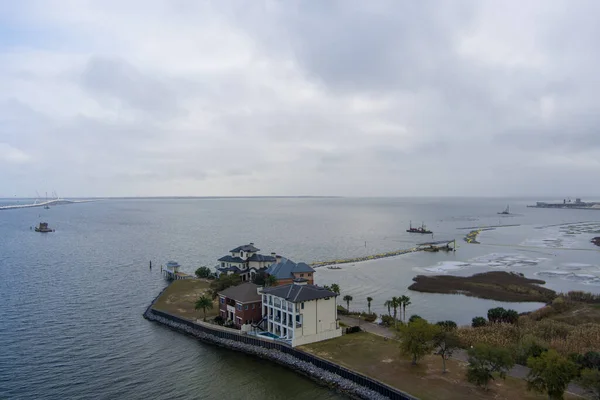 Die Innenstadt Von Pensacola Florida Waterfront Der Pensacola Bay Während — Stockfoto