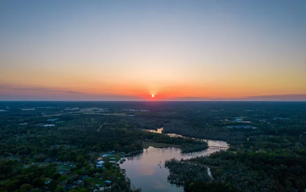 Вид Висоти Голл Мілл Крік Теодорі Штат Алабама Заході Сонця — стокове фото