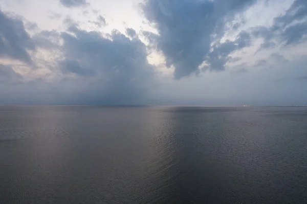 Vista Aérea Uma Tempestade Mobile Bay Alabama — Fotografia de Stock