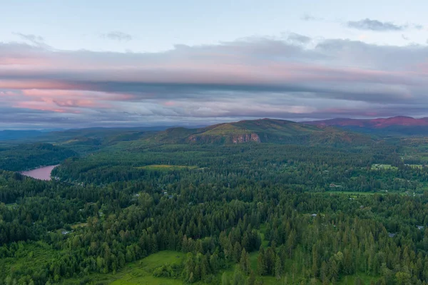 Гора Рейнир Каскады Штата Вашингтон Закате Июне 2022 Года — стоковое фото