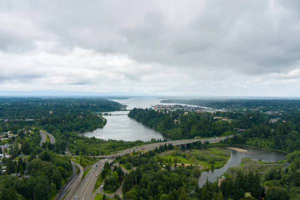 Haziran 2022 Washington Daki Olympia Şehrinin Hava Manzarası — Stok fotoğraf