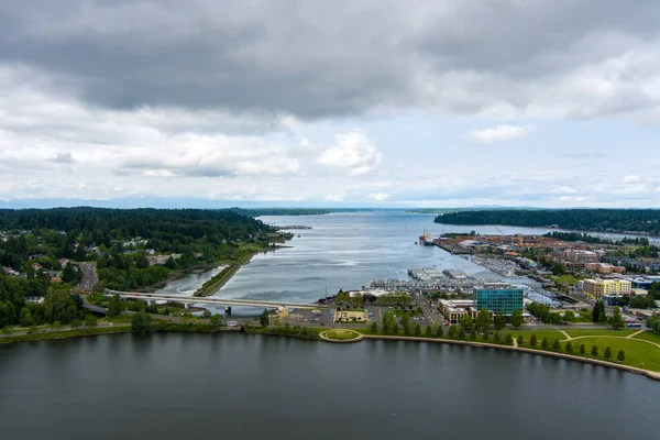 Вид Воздуха Город Олимпия Вашингтон Набережная Июне 2022 Года — стоковое фото