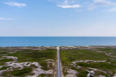 Körfez Sahilleri, Alabama 'daki Morgan Kalesi' nin hava manzarası. 