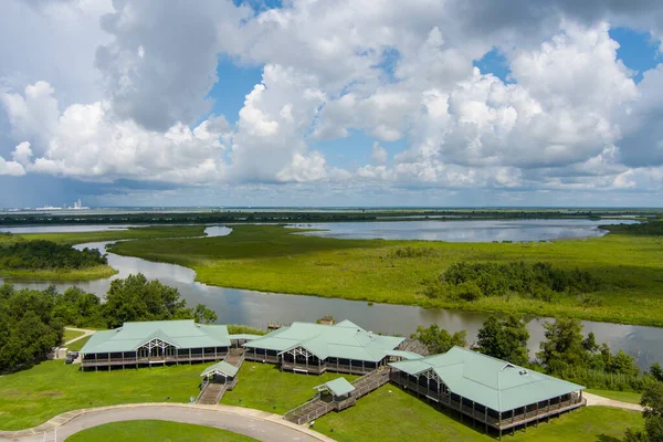 Aerial View Rivers Delta Resource Center Spanish Fort Alabama July — Φωτογραφία Αρχείου