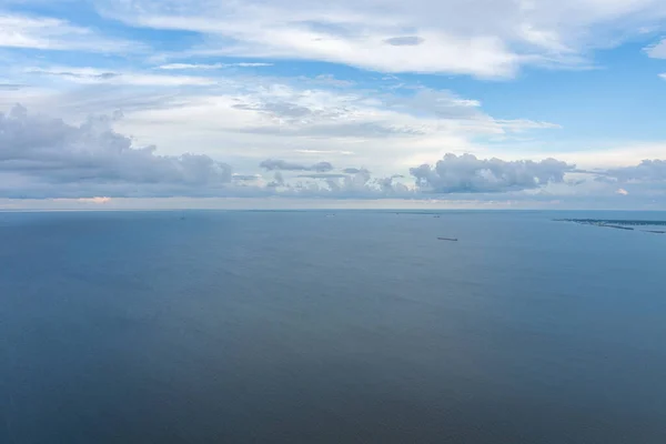 Aerial View Dauphin Island Bridge Surrounding Area Mobile Alabama — Fotografia de Stock