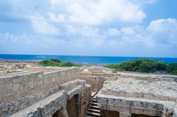 Hrobky králů, paphos na Kypru — Stock fotografie