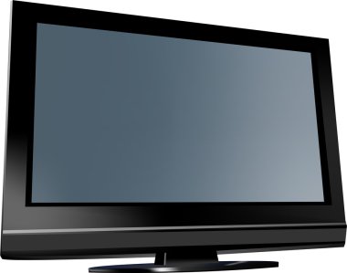 TV düz ekran lcd, plazma gerçekçi vektör çizimi