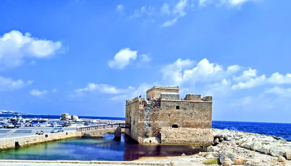 Kıbrıs Paphos kale bağlantı noktası — Stok fotoğraf