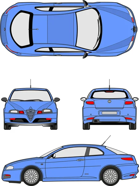 Синий автомобиль — стоковый вектор