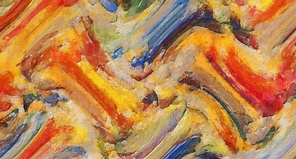 Obraz Olejny Konceptualny Abstrakcyjny Obraz Abstrakcyjne Zbliżenie Pociągnięć Pędzla Olejnego — Zdjęcie stockowe