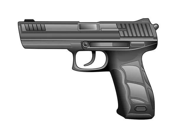 Pistole Isoliert Auf Weißem Hintergrund Vektor Illustration — Stockvektor