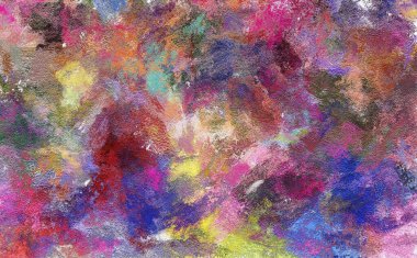 Soyut sanat geçmişi. Tuval üzerine yağlı boya boya. Renk dokusu. Sanat eserinin bir parçası. Boya lekeleri. Fırça darbeleri. Modern sanat