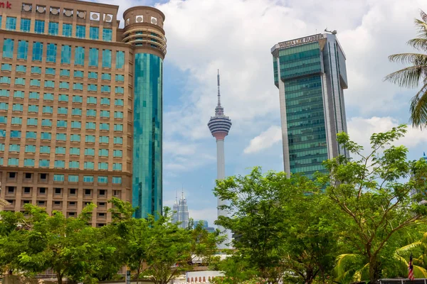 Kuala Lumpur Malajzia 2019 Március Urban Skyline Modern Felhőkarcolókkal Kuala — Stock Fotó
