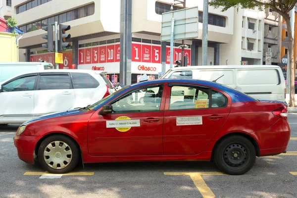 Куала Лумпур Малайзия Марта 2019 Года Красное Такси Дороге Куала — стоковое фото