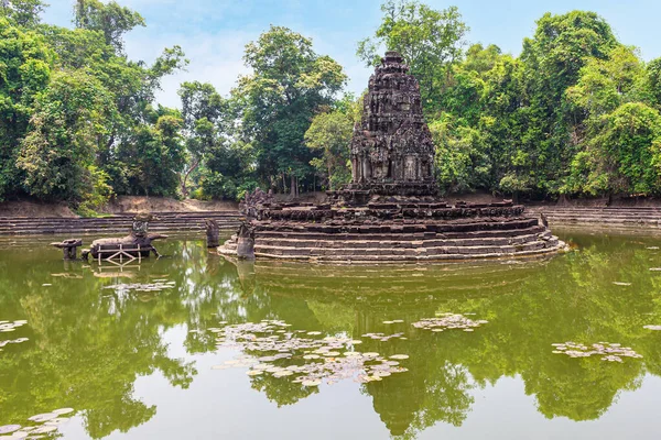 Rovine Del Tempio Neak Pean Angkor Cambogia Artisticamente Isola Stagno — Foto Stock