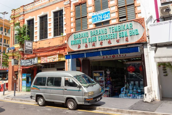 马来西亚吉隆坡 2019年3月12日 马来西亚吉隆坡唐人街的传统建筑 一楼有两层楼 底层有小商店 一楼有客厅 — 图库照片