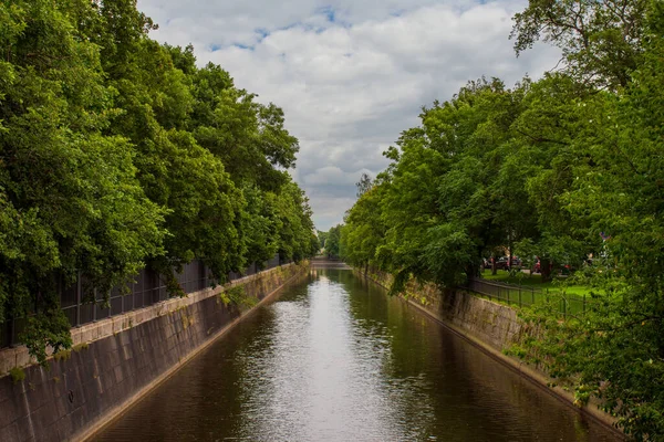 Summer Landscape Bypass Canal Kronstadt Russia — Stock Photo, Image