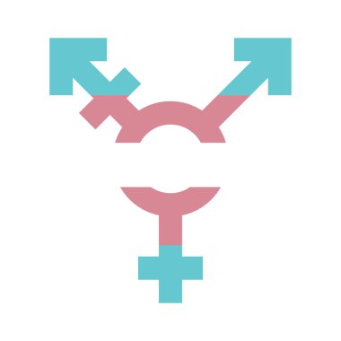 Transseksüel beyaz gurur sembolü. Cinsiyet ve cinsel yönelim. Vektör illüstrasyon tasarımı