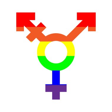 Transseksüel LGBT gurur sembolü. Cinsiyet ve cinsel yönelim. Vektör illüstrasyon tasarımı