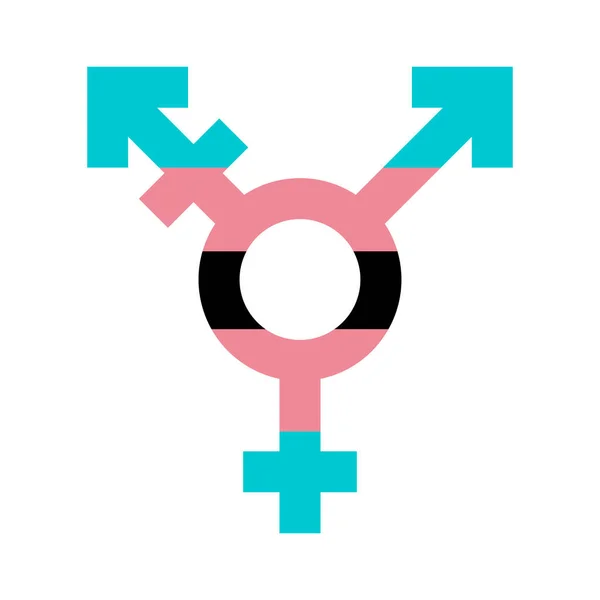 Símbolo Bandeira Orgulho Negro Transgênero Sexo Orientação Sexual Desenho Ilustração — Vetor de Stock