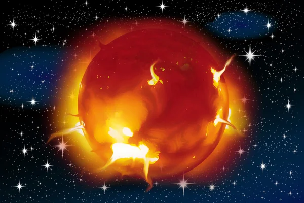 Solar flares — Stock Photo, Image