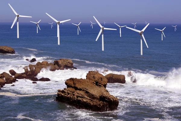 海上风力发电 — 图库照片