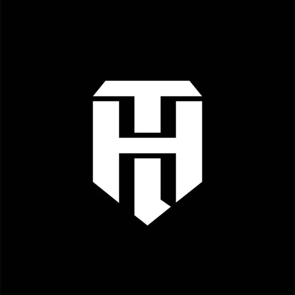 Gardiyan Konsepti Olan Harfi Monogram Logosu — Stok Vektör