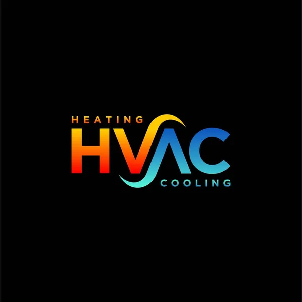 Diseño Calefacción Refrigeración Del Logotipo Las Letras Hvac — Archivo Imágenes Vectoriales