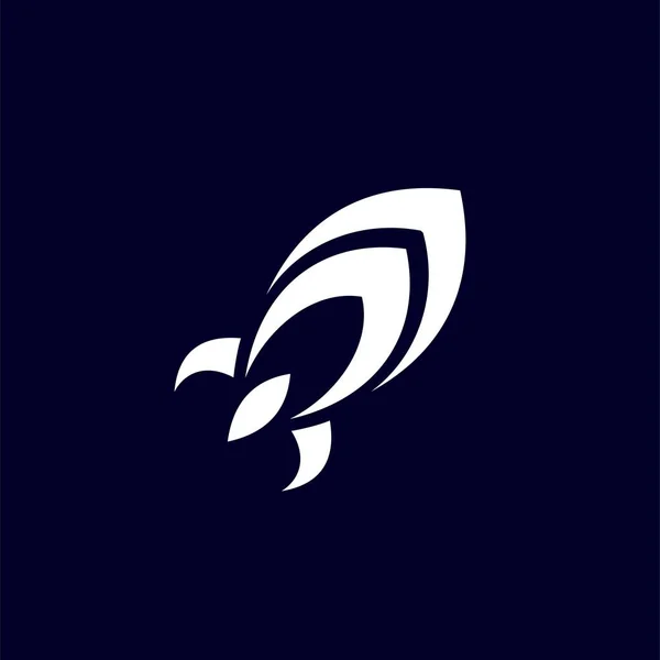 Logo Del Icono Del Cohete Con Concepto Simple — Vector de stock