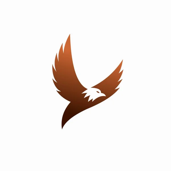 Logo Eagle Con Concetto Semplice — Vettoriale Stock
