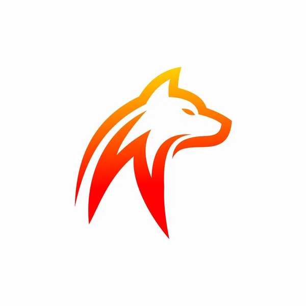 Логотип Вовка Літерою Концепція — стоковий вектор